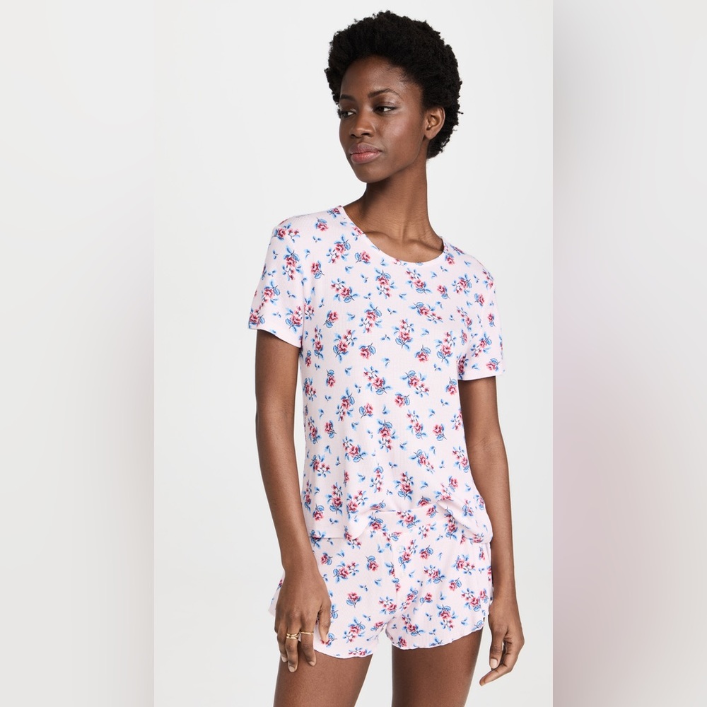 NWT- PLUSH Revolve Plush Micro Waffle Floral PJ Set